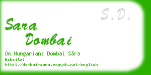 sara dombai business card